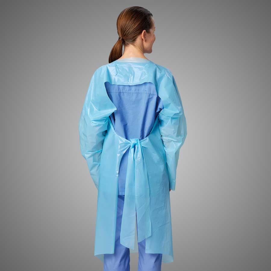 
                  
                    Fluid Impervious Over the Head CPE Isolation Gowns (75/case)
                  
                